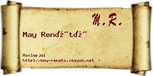 May Renátó névjegykártya