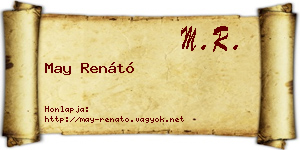 May Renátó névjegykártya
